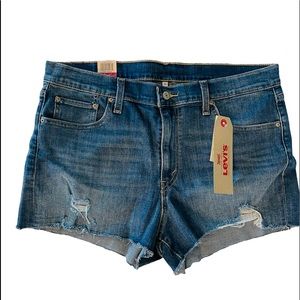 New Levi’s High Rise Cut Off Shorts Denim Women's Size 32